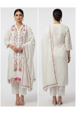 Women Pure Cotton Kurta Pant Dupatta Set – Comfort Meets Ethnic Elegance